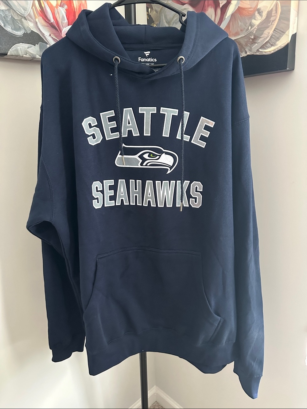 Fanatics Seattle Seahawks Navy Pullover Hoodie